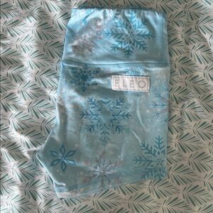 Fleo sz S Light Blue Snowflake High Rise Original Shorts